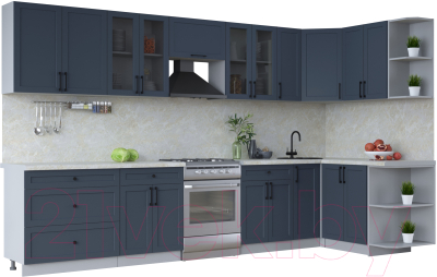 Готовая кухня Интерлиния Тренд 1.5x3.5 правая - фото