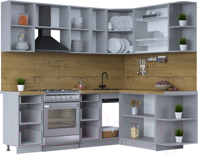 Готовая кухня Интерлиния Тренд 1.7x2.3 правая