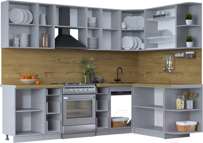 Готовая кухня Интерлиния Тренд 1.7x2.7 правая