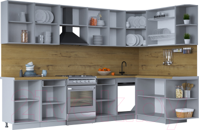 Готовая кухня Интерлиния Тренд 1.7x3.1 правая