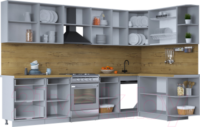 Готовая кухня Интерлиния Тренд 1.7x3.2 правая