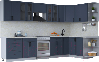 Готовая кухня Интерлиния Тренд 1.7x3.3 правая - фото