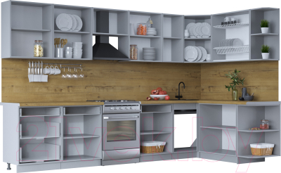 Готовая кухня Интерлиния Тренд 1.7x3.4 правая