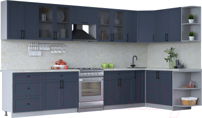 Готовая кухня Интерлиния Тренд 1.7x3.7 правая - фото