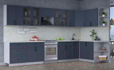 Готовая кухня Интерлиния Тренд 1.7x3.7 правая