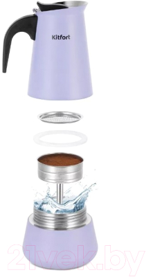 Гейзерная кофеварка Kitfort КТ-7149