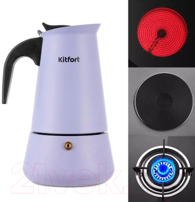 Гейзерная кофеварка Kitfort КТ-7149