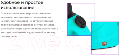 Пароочиститель Kitfort КТ-9138-2 (черный/зеленый)