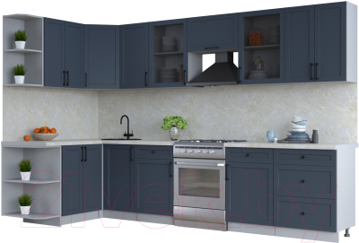 Готовая кухня Интерлиния Тренд 1.5x3.2 левая - фото