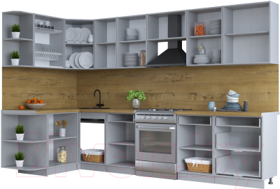Готовая кухня Интерлиния Тренд 1.5x3.2 левая