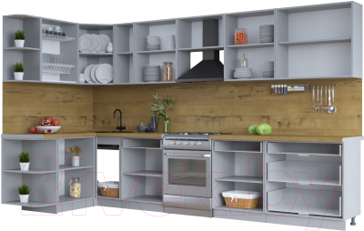 Готовая кухня Интерлиния Тренд 1.5x3.5 левая