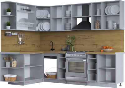 Готовая кухня Интерлиния Тренд 1.7x2.7 левая