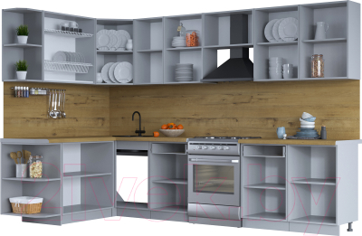 Готовая кухня Интерлиния Тренд 1.7x3.1 левая