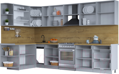 Готовая кухня Интерлиния Тренд 1.7x3.3 левая