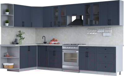 Готовая кухня Интерлиния Тренд 1.7x3.4 левая - фото