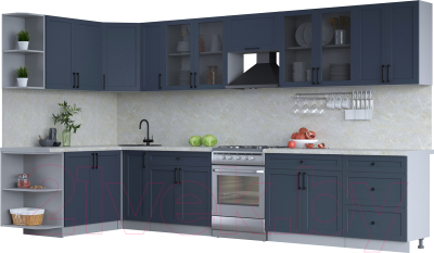 Готовая кухня Интерлиния Тренд 1.7x3.7 левая - фото