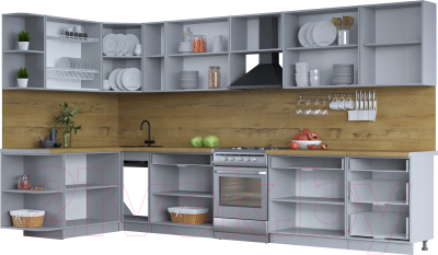 Готовая кухня Интерлиния Тренд 1.7x3.7 левая