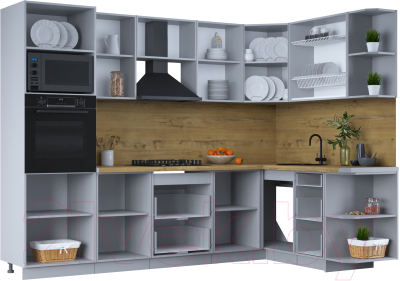 Готовая кухня Интерлиния Тренд 1.68x2.8 ВТ правая