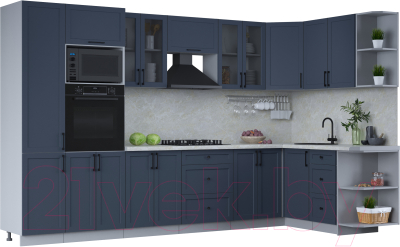 Готовая кухня Интерлиния Тренд 1.68x3.4 ВТ правая - фото