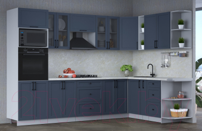 Готовая кухня Интерлиния Тренд 1.88x3.0 ВТ правая