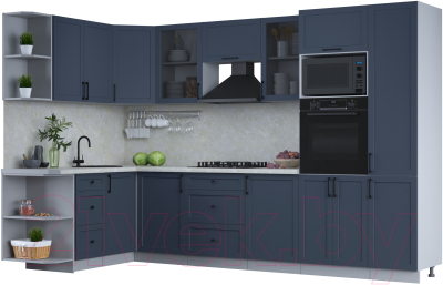 Готовая кухня Интерлиния Тренд 1.68x3.2 ВТ левая - фото