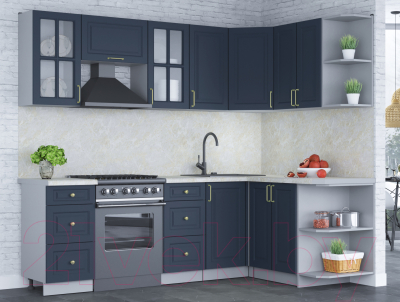 Готовая кухня Интерлиния Мила Шато 1.5x2.4 правая