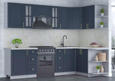 Готовая кухня Интерлиния Мила Шато 1.5x2.7 правая