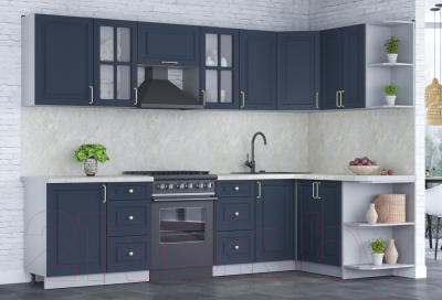 Готовая кухня Интерлиния Мила Шато 1.5x2.9 правая