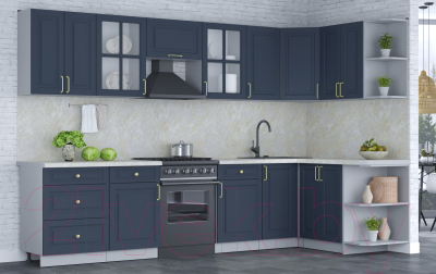 Готовая кухня Интерлиния Мила Шато 1.5x3.2 правая