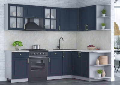 Готовая кухня Интерлиния Мила Шато 1.7x2.5 правая