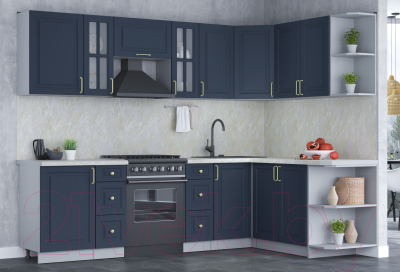 Готовая кухня Интерлиния Мила Шато 1.7x2.7 правая