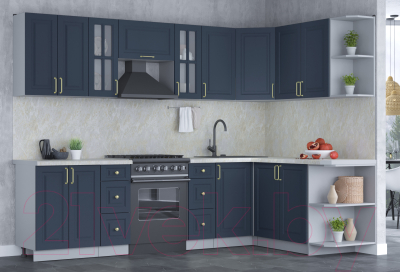 Готовая кухня Интерлиния Мила Шато 1.7x2.8 правая