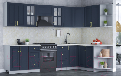 Готовая кухня Интерлиния Мила Шато 1.7x3.0 правая