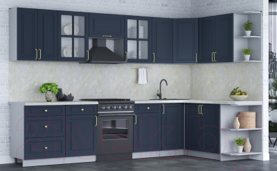 Готовая кухня Интерлиния Мила Шато 1.7x3.2 правая