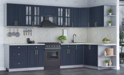 Готовая кухня Интерлиния Мила Шато 1.7x3.3 правая