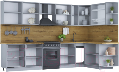 Готовая кухня Интерлиния Мила Шато 1.7x3.3 правая