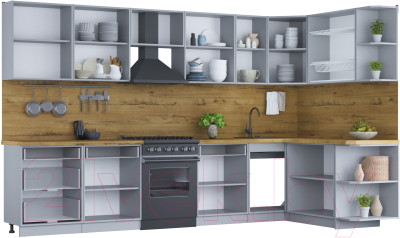 Готовая кухня Интерлиния Мила Шато 1.7x3.4 правая