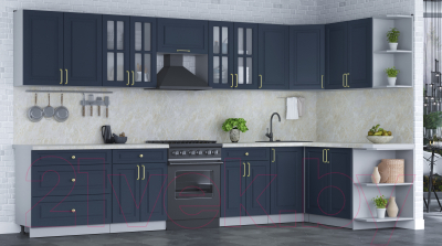 Готовая кухня Интерлиния Мила Шато 1.7x3.6 правая