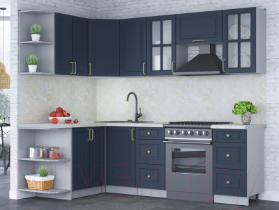 Готовая кухня Интерлиния Мила Шато 1.5x2.4 левая