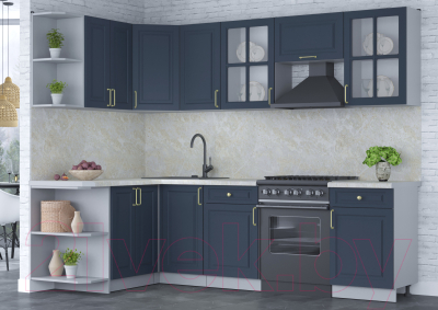 Готовая кухня Интерлиния Мила Шато 1.5x2.6 левая