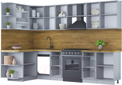 Готовая кухня Интерлиния Мила Шато 1.5x2.9 левая