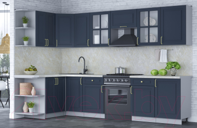 Готовая кухня Интерлиния Мила Шато 1.5x3.1 левая