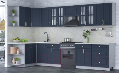 Готовая кухня Интерлиния Мила Шато 1.5x3.4 левая