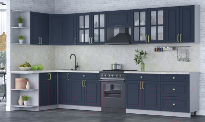 Готовая кухня Интерлиния Мила Шато 1.5x3.7 левая