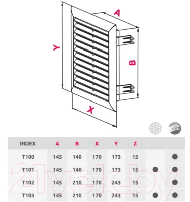 Решетка вентиляционная Awenta Express T103