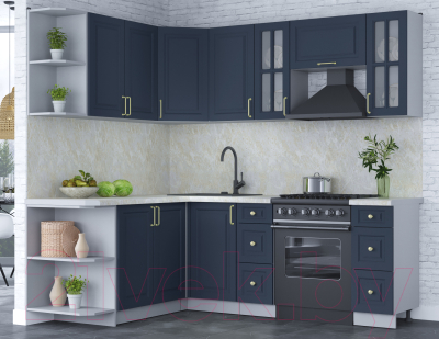 Готовая кухня Интерлиния Мила Шато 1.7x2.2 левая