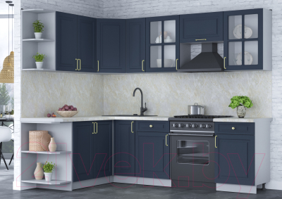 Готовая кухня Интерлиния Мила Шато 1.7x2.5 левая