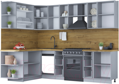 Готовая кухня Интерлиния Мила Шато 1.7x2.7 левая