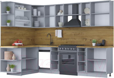 Готовая кухня Интерлиния Мила Шато 1.7x2.8 левая