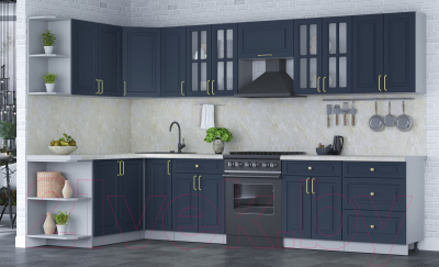 Готовая кухня Интерлиния Мила Шато 1.7x3.3 левая